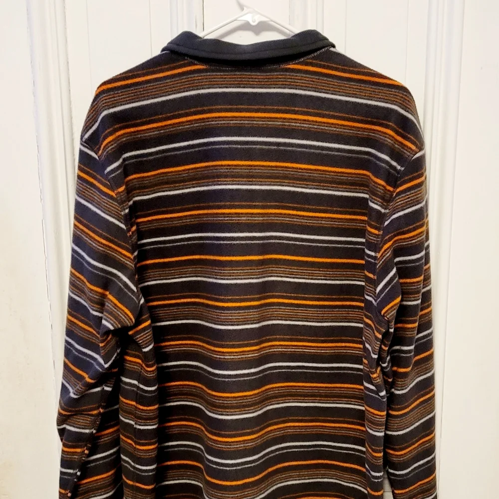Northface Men's Sweatshirt Quarter Zip Gray Strip XL‎